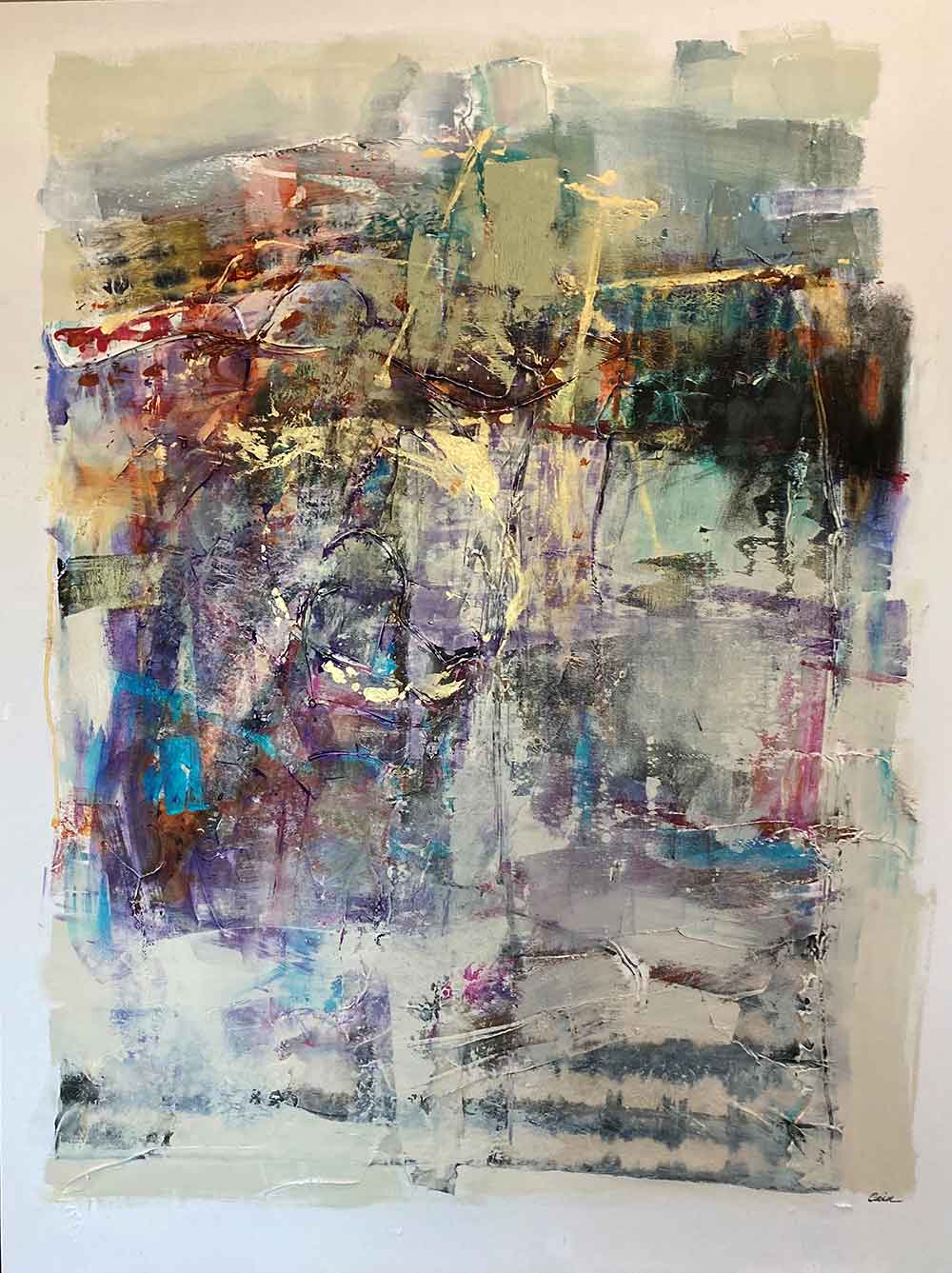 “Ridge Line”, 48×36, Acrylic/Mixed Media